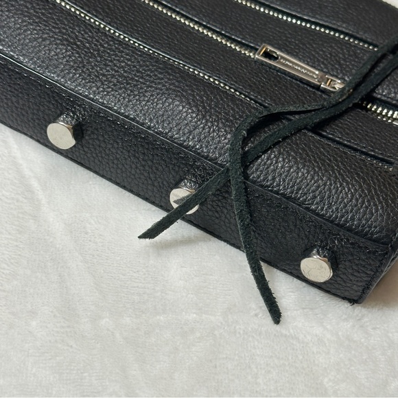 Rebecca Minkoff Avery Black & Silver Crossbody Purse - Picture 5 of 6